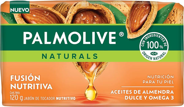 JABON PALMOLIVE ACEITES DE ALMENDRA Y OMEGA 3 120GR UPC 7509546682303