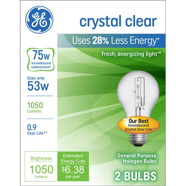 GE BULB 75 WATT 6PK/2 BULBS