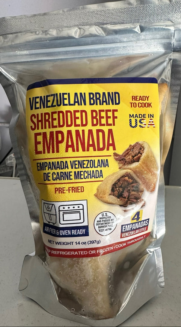 VENEZUELAN SHREDDED BEEF EMPANADA 1/16 BOLSA DE 4