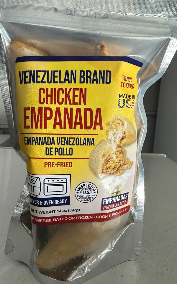 VENEZUELAN CHICKEN EMPANADA 1/16 BOLSAS DE 4