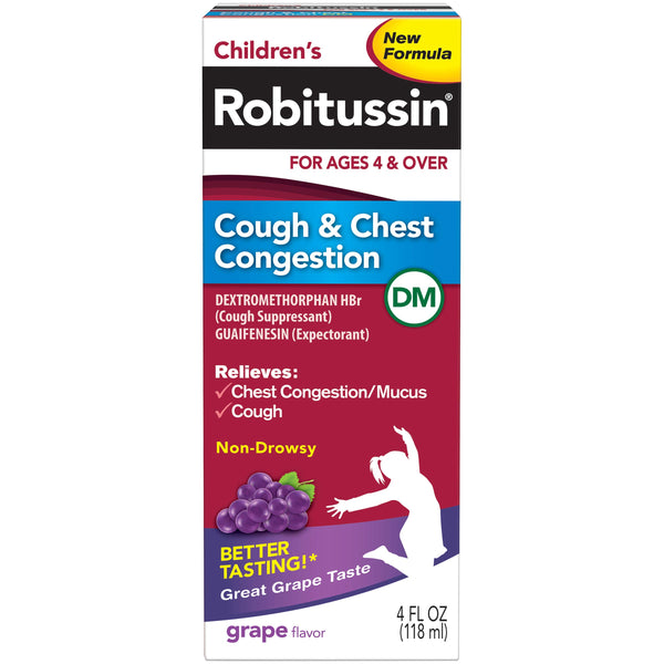 ROBITUSSIN DM CHILD COUGH & CHEST 4 OZ GRAPE