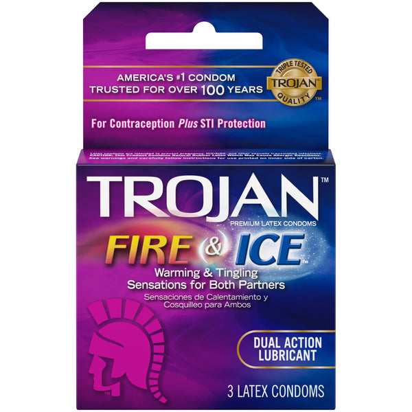 CONDOM TROJAN 3'S FIRE & ICE