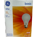 GE 40W BULB 12/4 PK