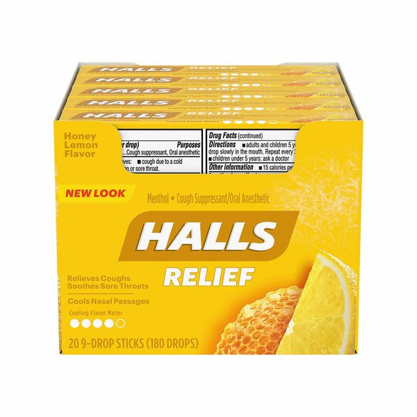 HALLS 9'S USA 20/BOX HONEY/LEMON