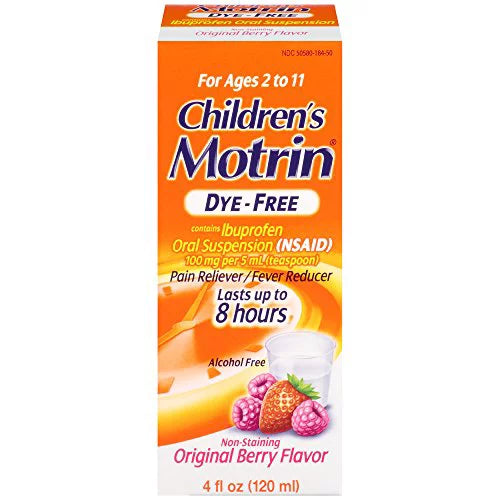 MOTRIN CHILDREN DYE FREE BERRY FLAVOR 4 OZ