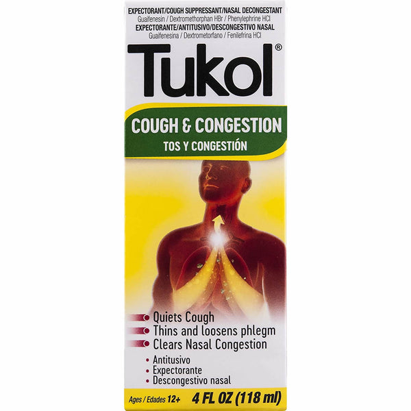 TUKOL COUGH & CONGESTION 4OZ UPC 650066000126