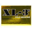 XL-3 COLD MEDICINE 20 TABLETS UPC 645981000214